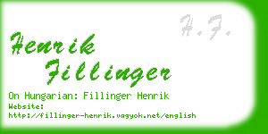 henrik fillinger business card
